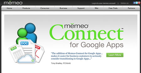 谷歌發(fā)布Memeo Connect程序